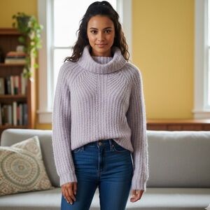 🚨4X$25🚨 Suzy Shier Soft Lilac Cowl Neck Sweater